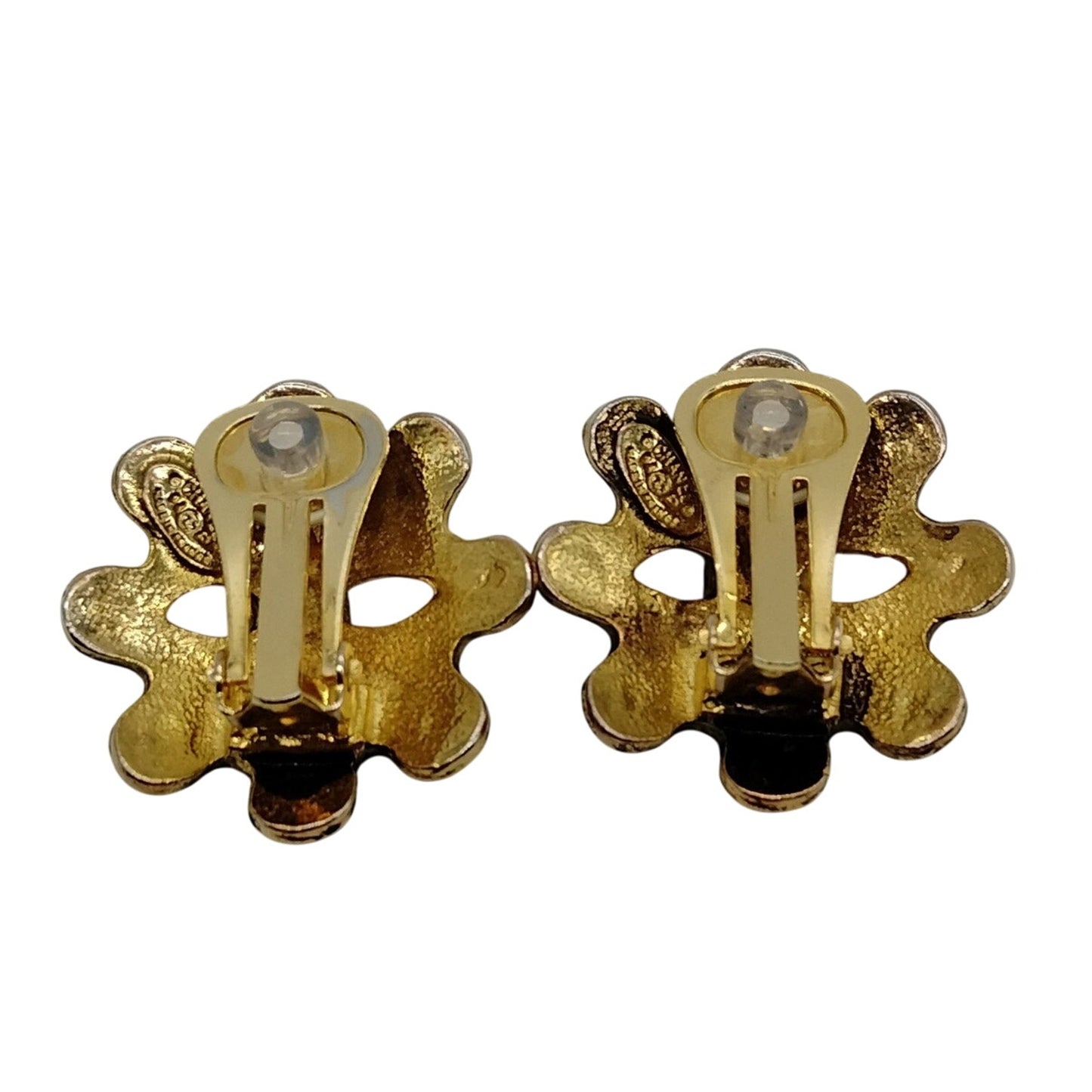 Chanel Gold Plated Clip Earrings