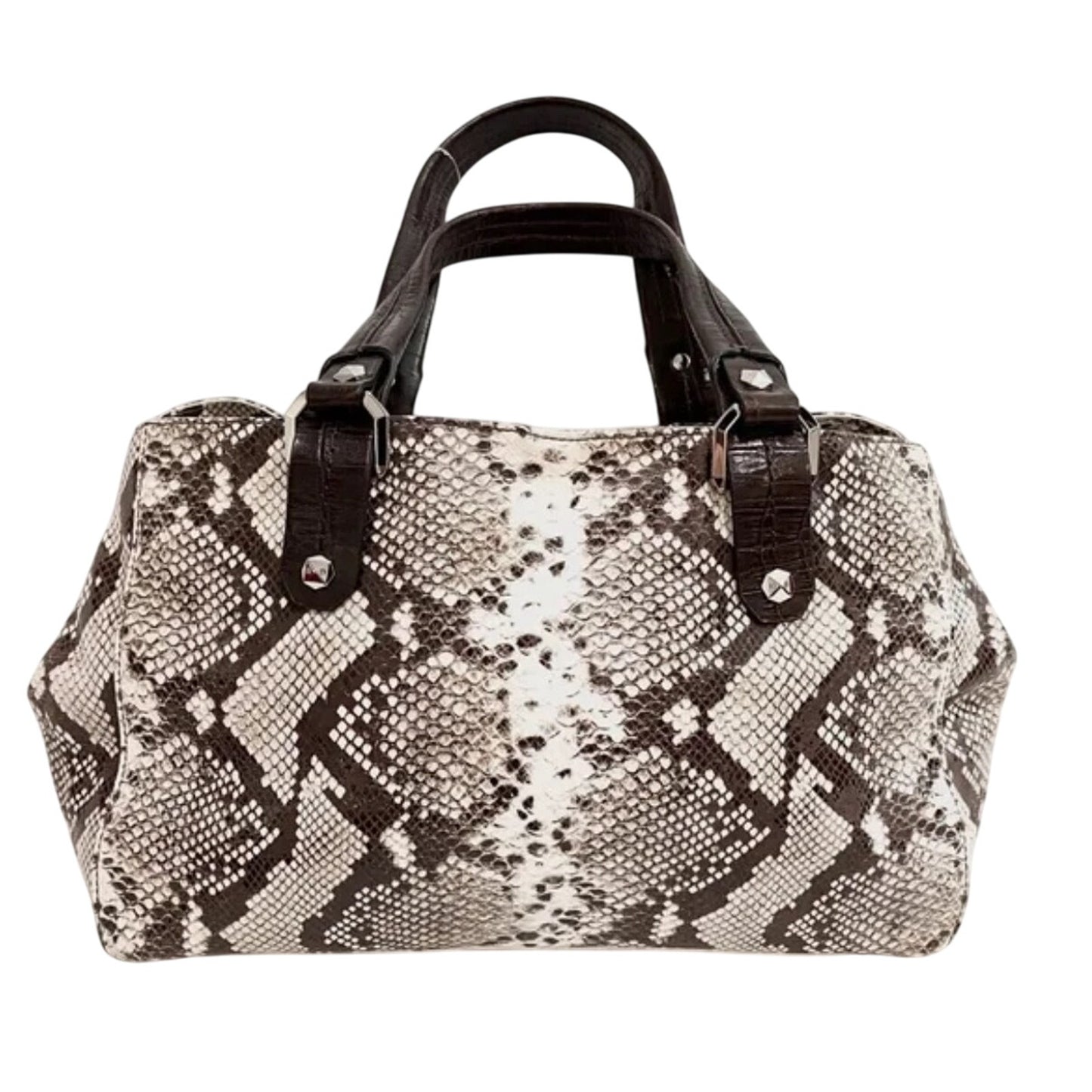 HENRI BENDEL LARGE LEATHER SNAKE PRINT TOTE NWOT