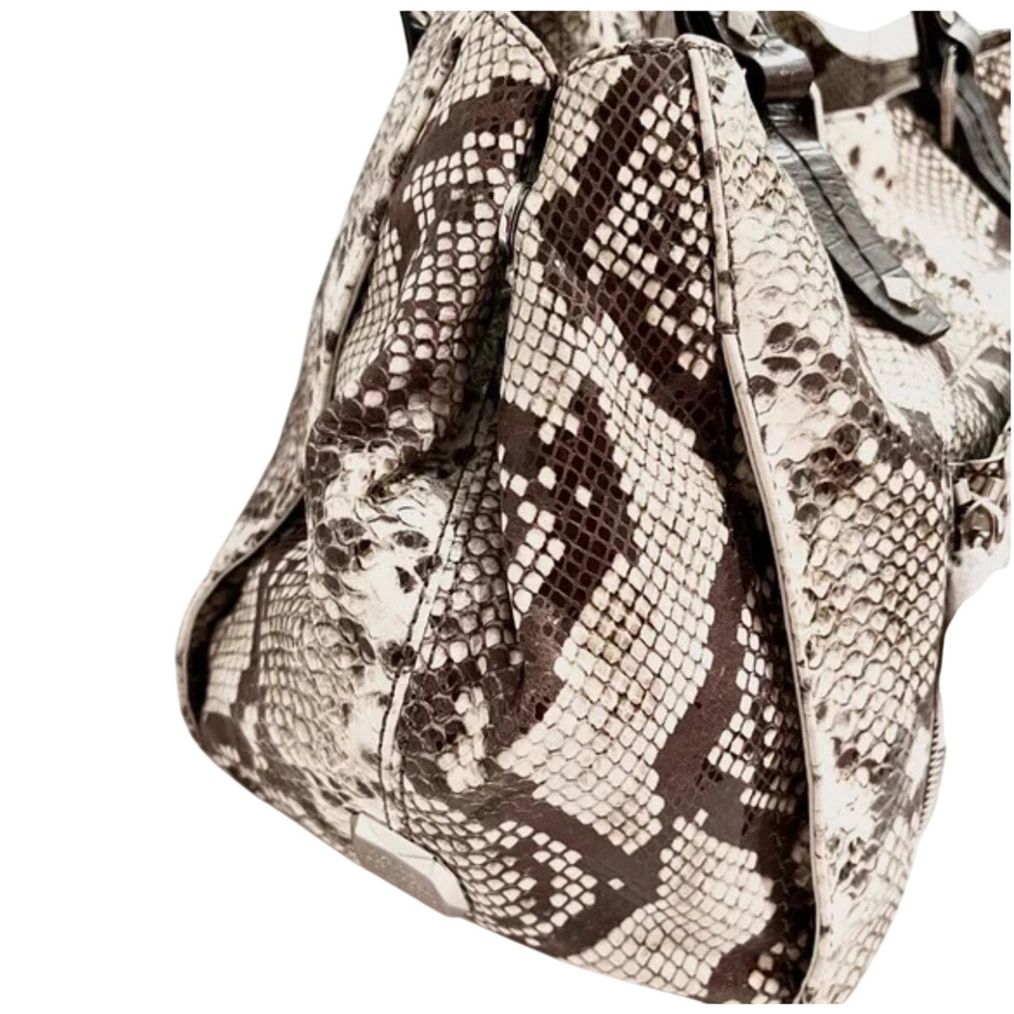 HENRI BENDEL LARGE LEATHER SNAKE PRINT TOTE NWOT