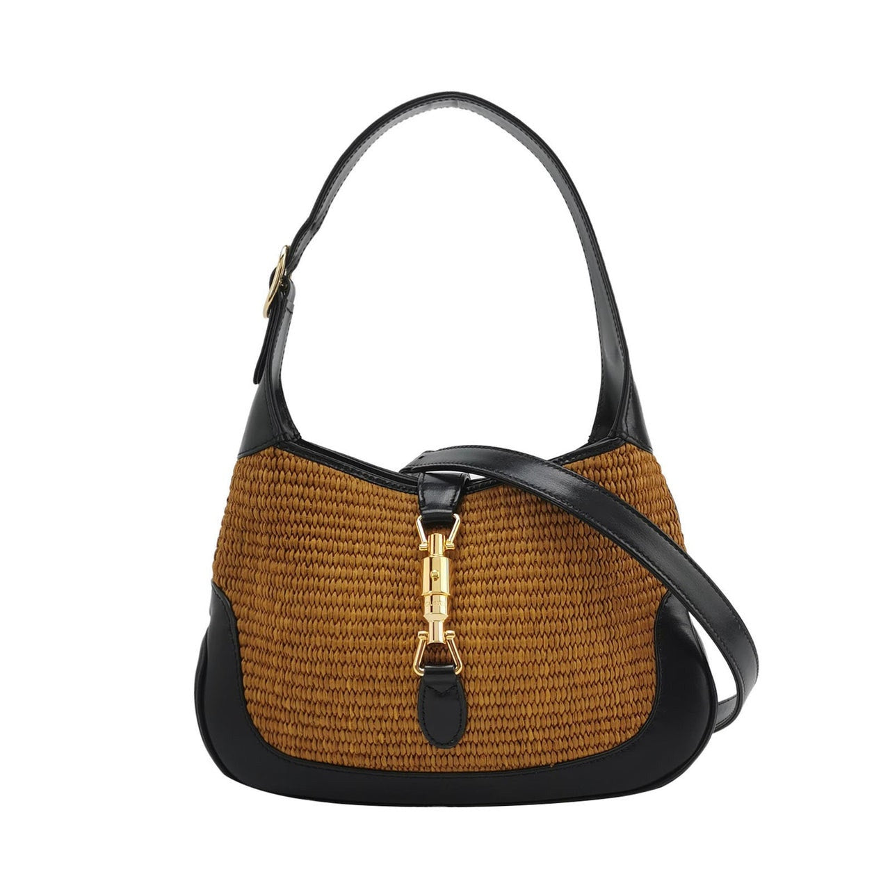 Gucci Raffia Jackie with piston lock NWT