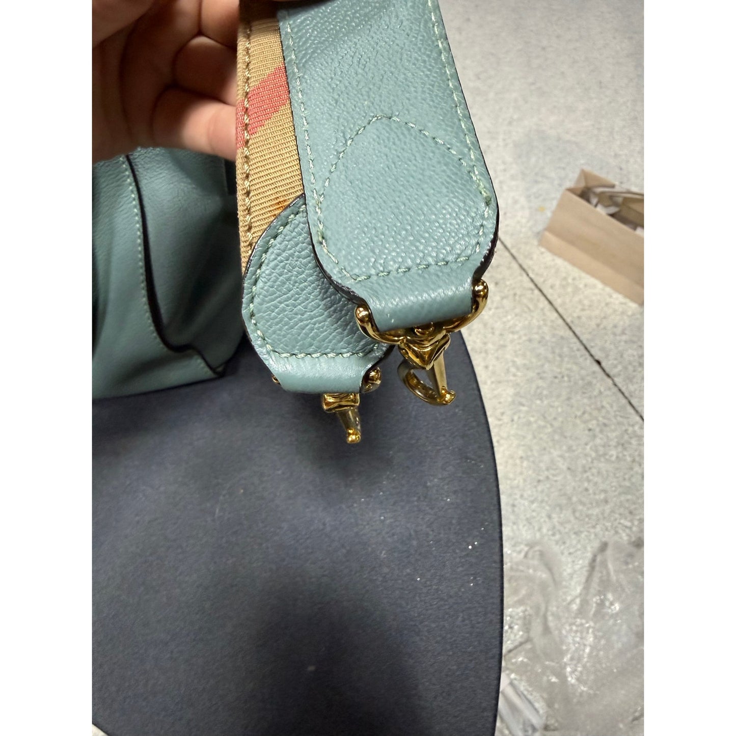 Burberry Buckle Bag in Blue/Green