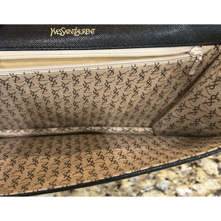 YSL Saint Laurent Vintage Saffiano Leather Clutch