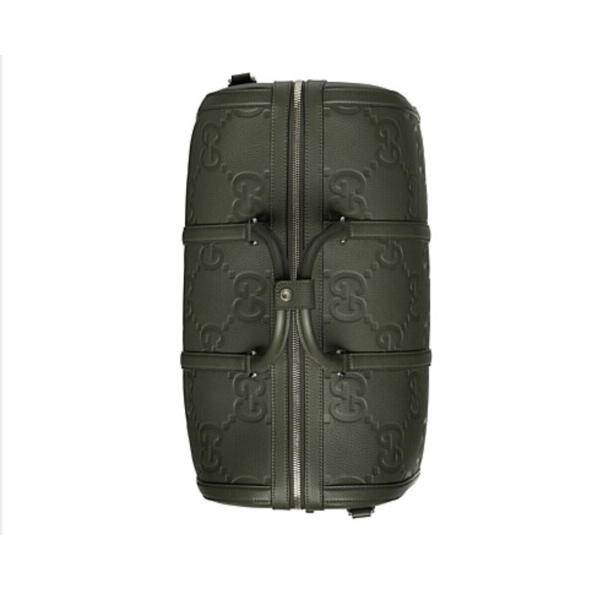 GUCCI JUMBO GG MEDIUM DUFFLE GREEN 20.4 x 13.5