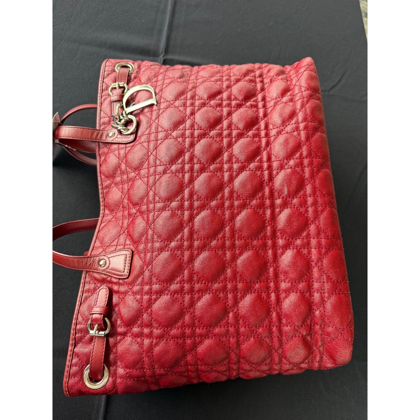 Christian Dior Burgandy Cannage EUC with COA