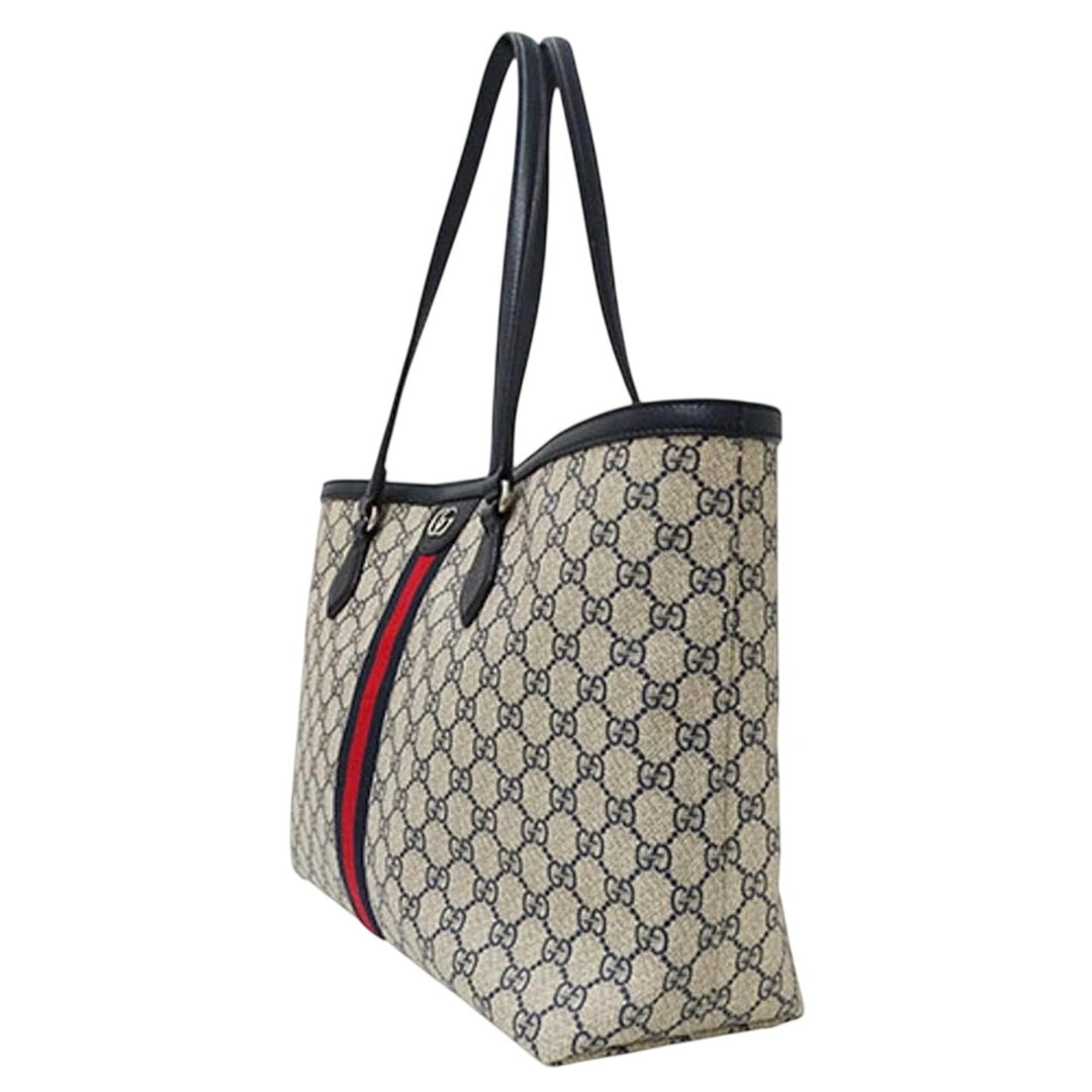 GUCCI Ophidia Gg Supreme Canvas Tote Bag Navy