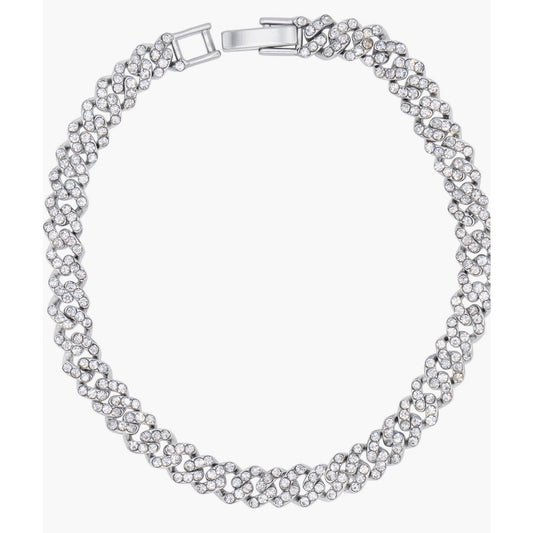 ADORNIA CRYSTAL PAVE CURB LINK BRACELET NWT 7”