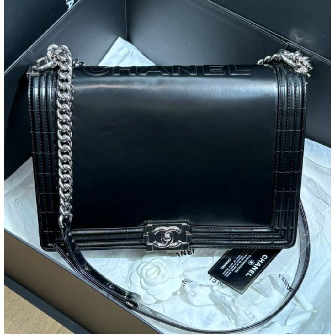 twowildones22 Chanel Patent Leather Raverso Xtra Large Boy Bag Pristine