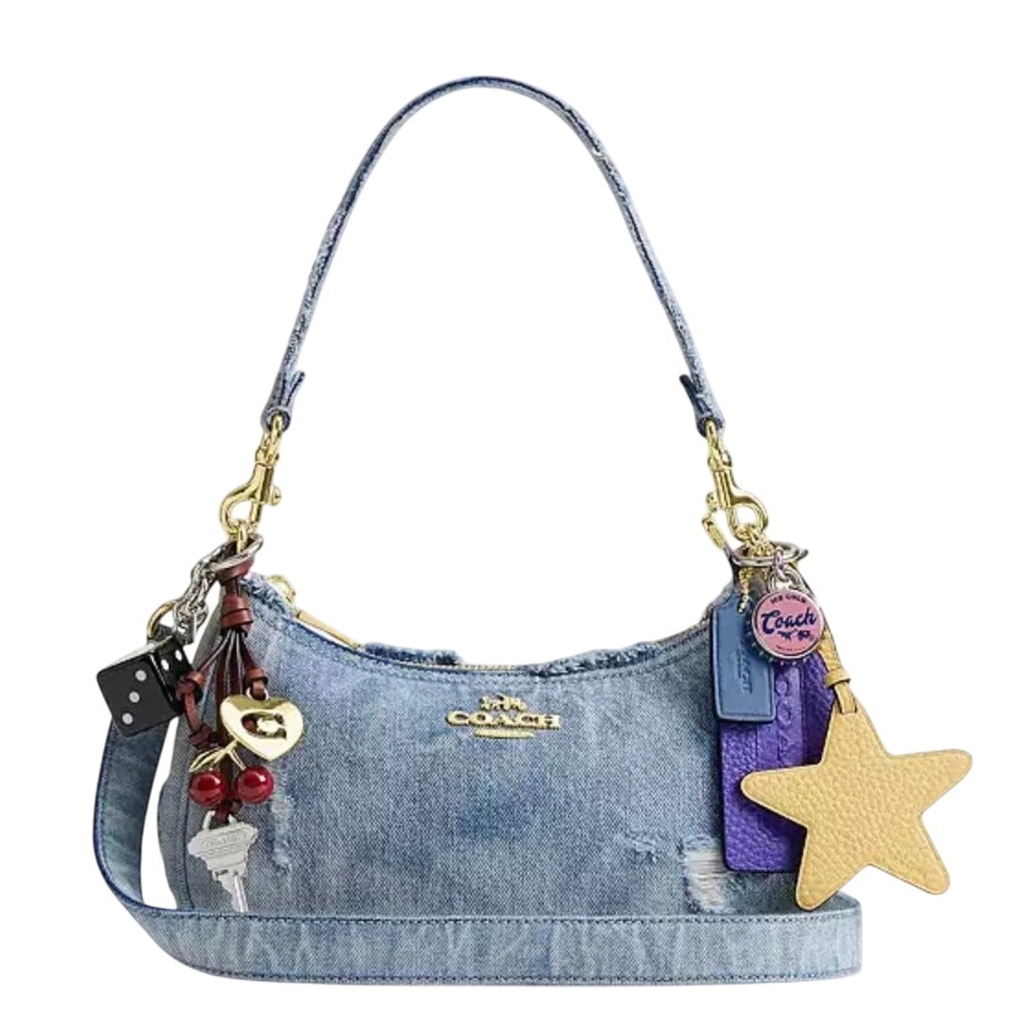 Coach Teri with Charms in Loved Denim NWT