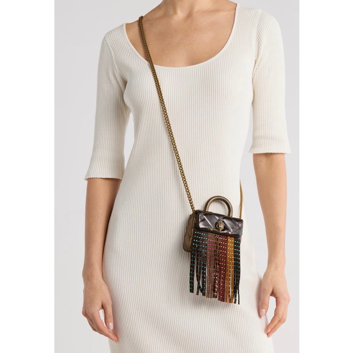 Kurt Geiger London Micro Kensington Leather Fringe