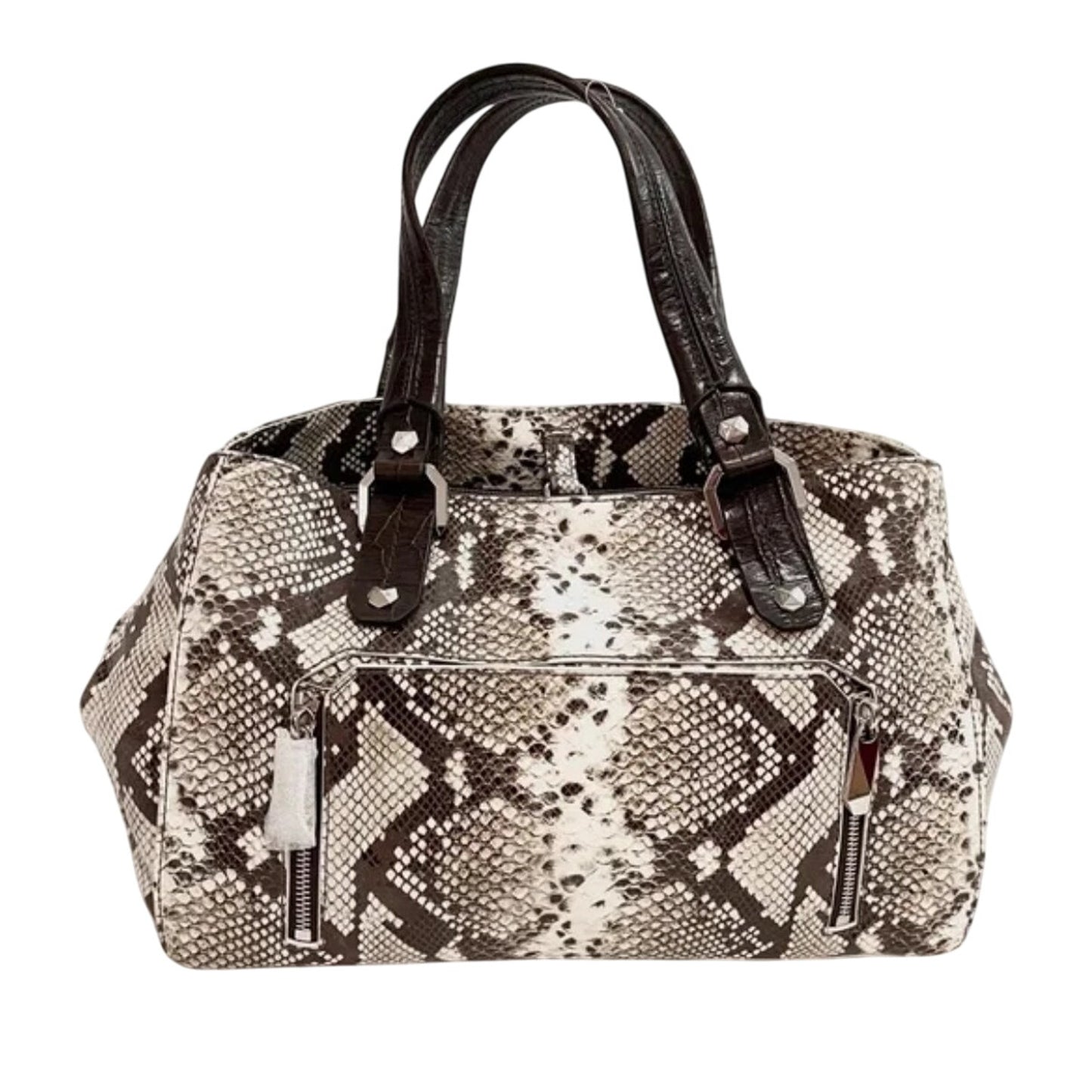 HENRI BENDEL LARGE LEATHER SNAKE PRINT TOTE NWOT