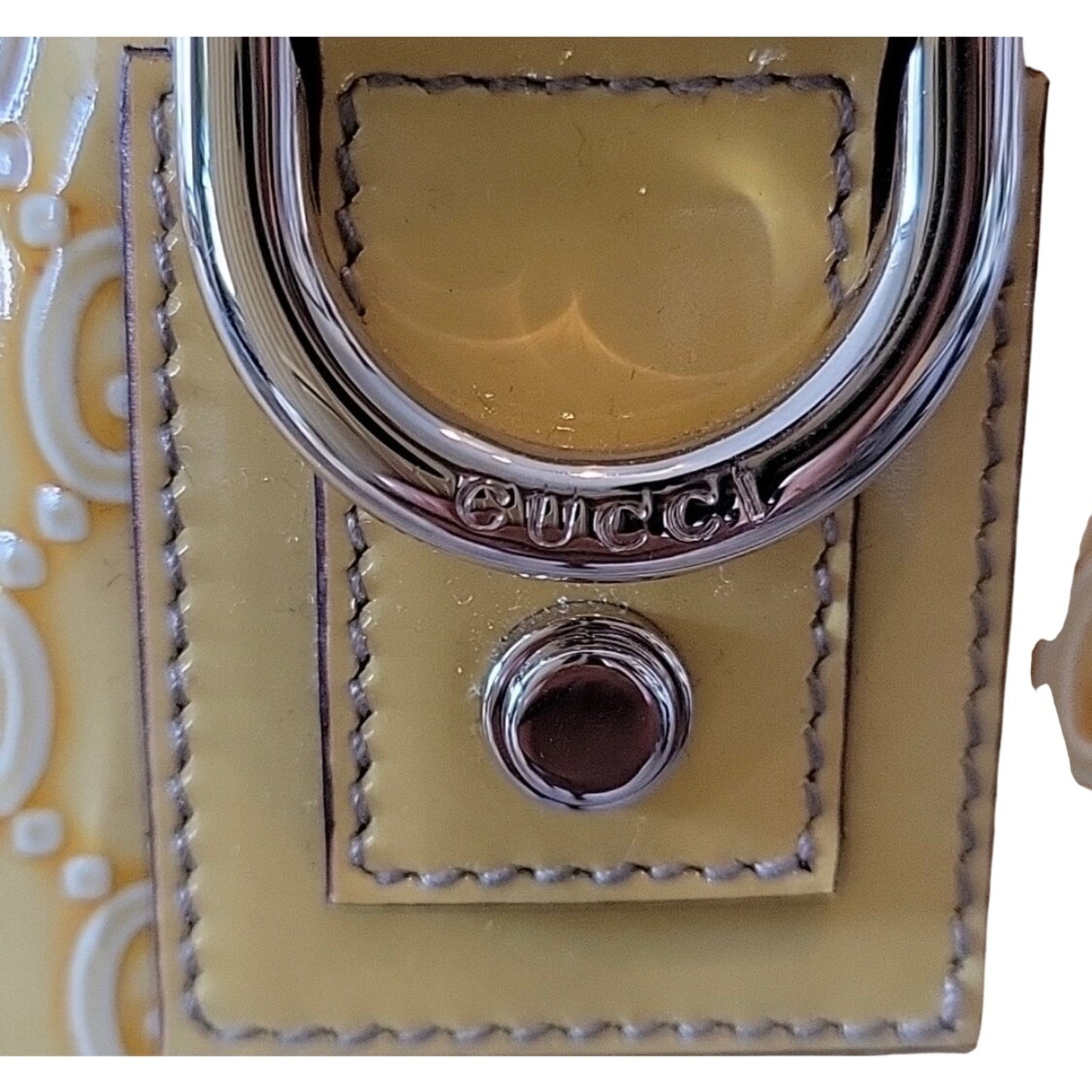 Gucci Vintage Patent Yellow Tote - Pristine