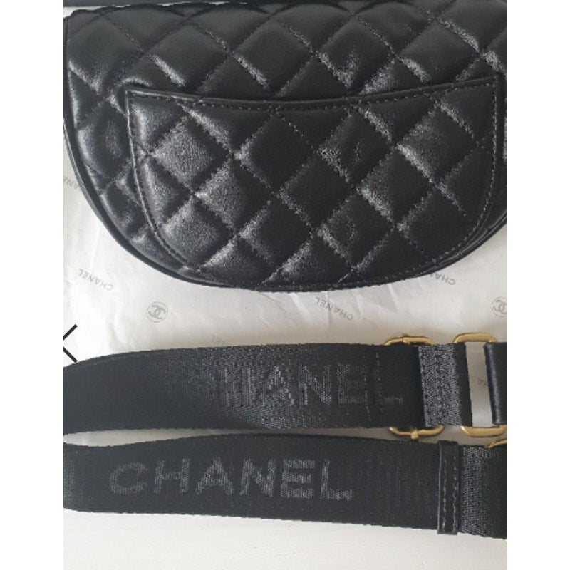 * NWB**BEAUTY CHANEL VEGAN LEATHER BELT BAG or CROSSBODYWITH VIP BOX