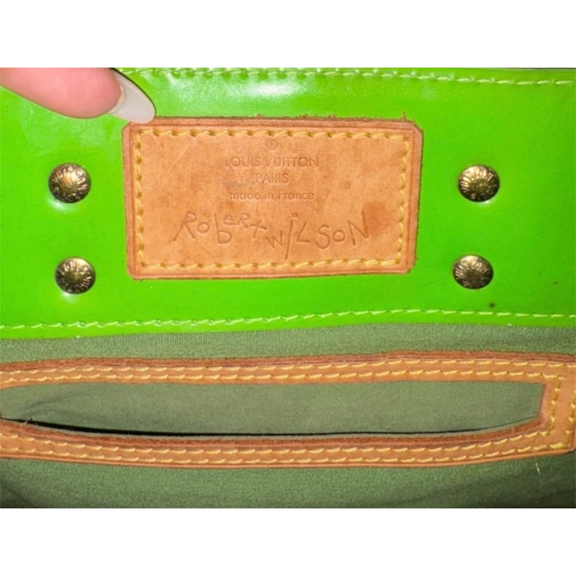 Louis Vuitton Green vernis Reade PM Limited Edition Robert Wilson