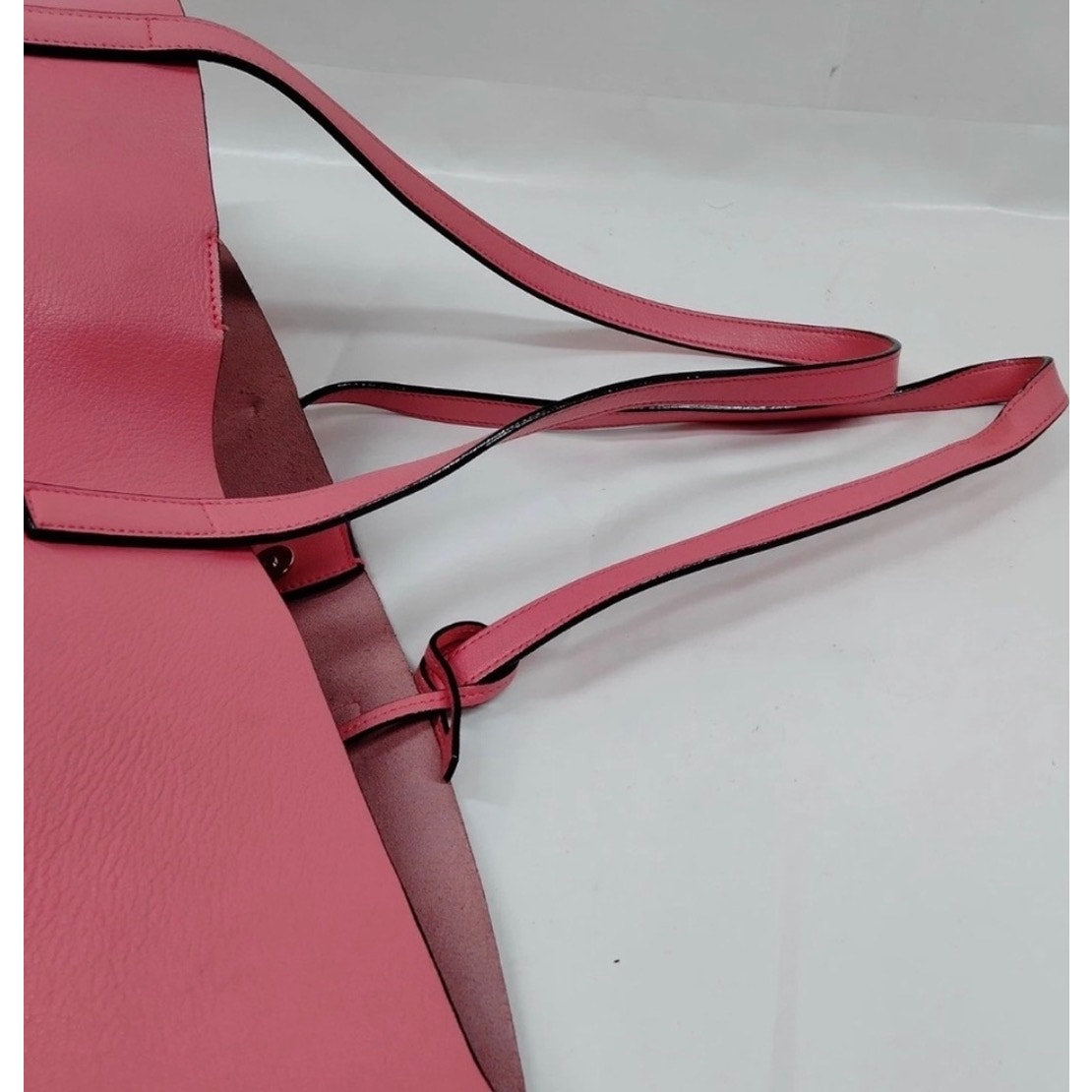 St. Laurent Paris North South Calf Skin Leather Tote Pink EUC