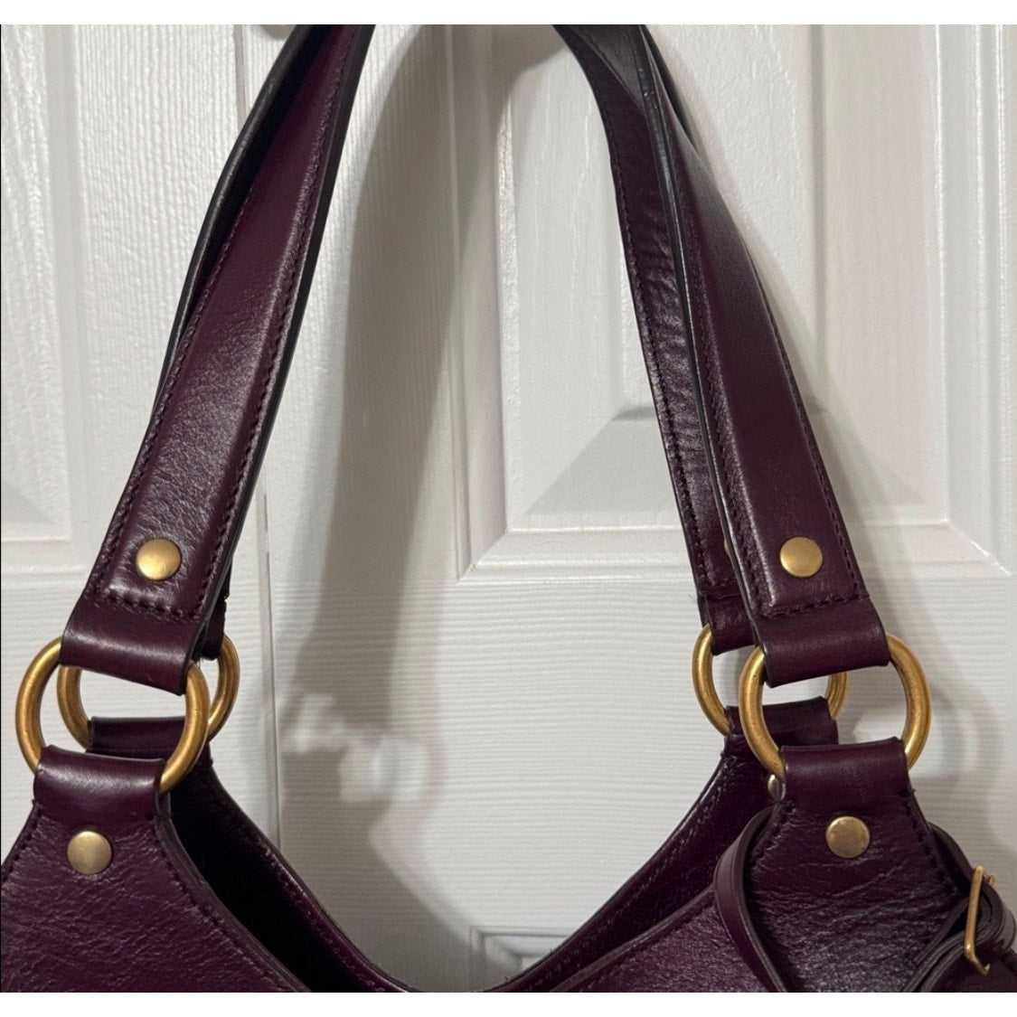 Yves Saint Laurent Purple Large Tribute Tote Bag EUC with COA