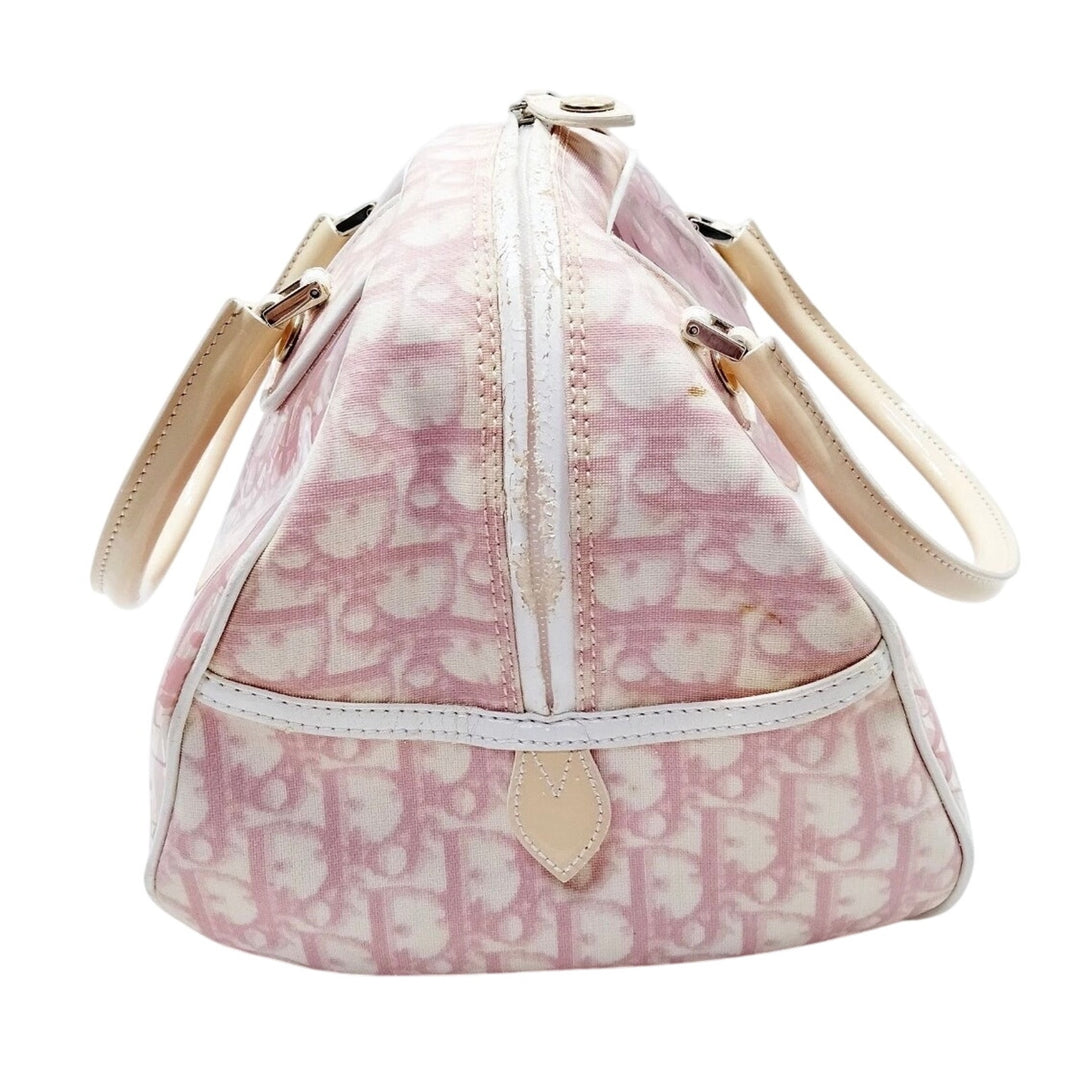 Christian Dior Diorissimo Trotter Pink Vinyl Bowling Bag