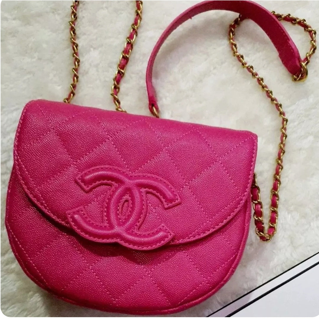 Chanel Beaute NEW Makeup Crossbody Pink DOUBLE CC W/ Box