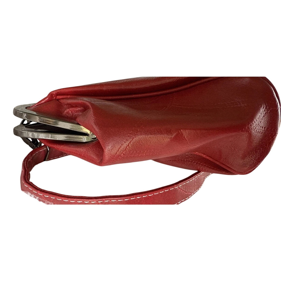 Vintage Inspired Pink Leather KISSLOCK bag NWOT