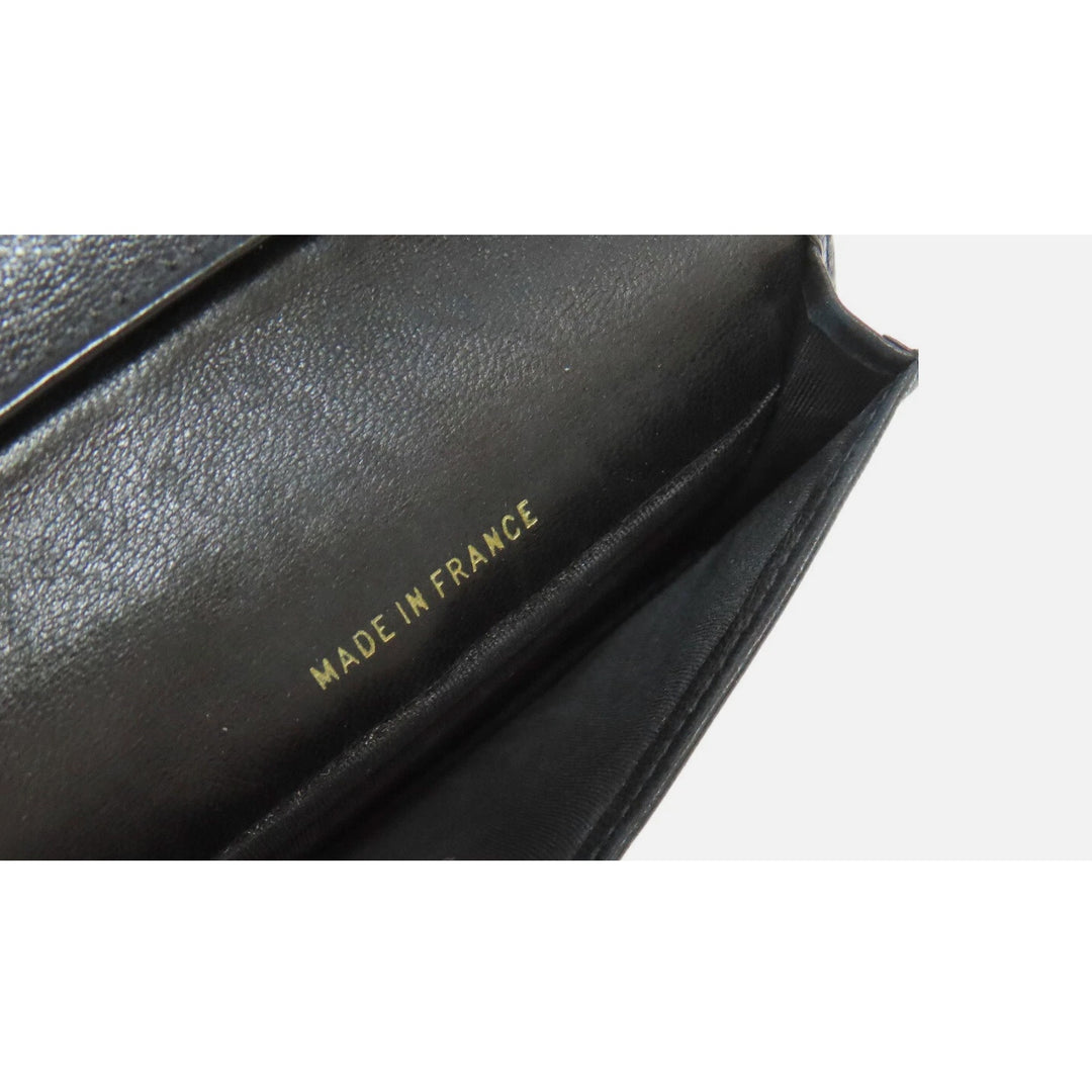CHANEL Card Case COCO Mark Grained Calfskin Skin PRISTINE