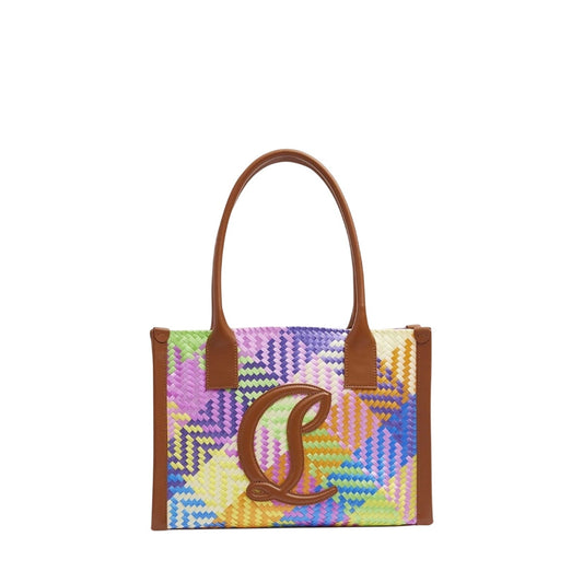 Christian Louboutin BY MY SIDE Multicolor Woven Tote LARGE MSRP $1690