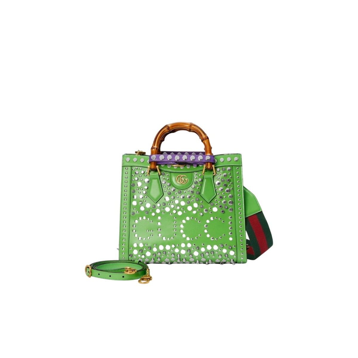 LIMITED EDITION GUCCI 2023 SPECIAL PROJECT GREEN SPIKED BAMBOO - NWT MSRP 9890