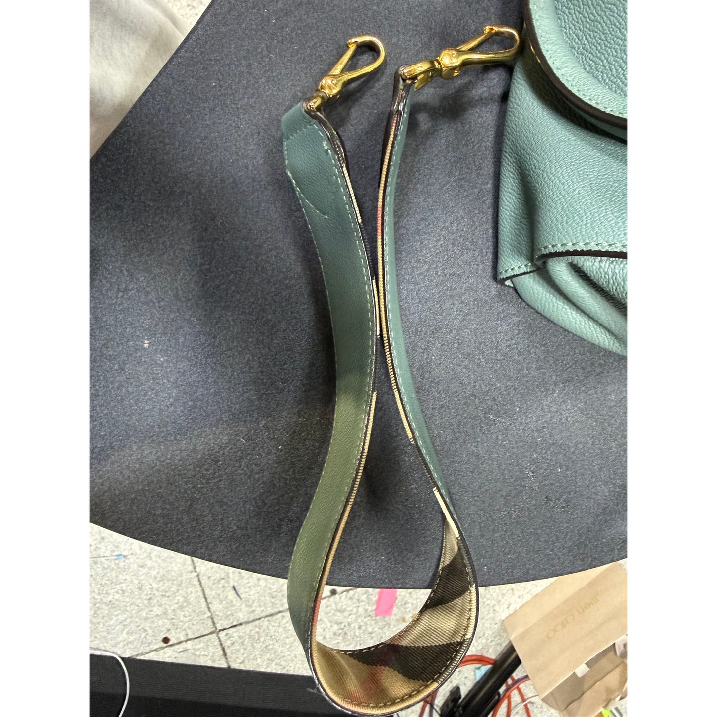 Burberry Buckle Bag in Blue/Green