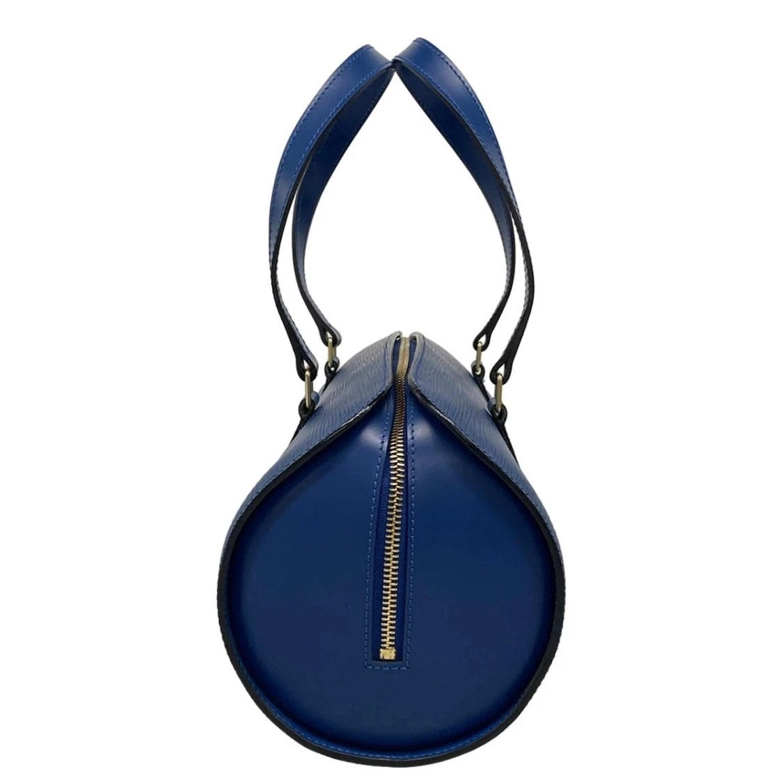 LOUIS VUITTON Soufflot Toledo Blue Epi Handbag W Pouch EUC