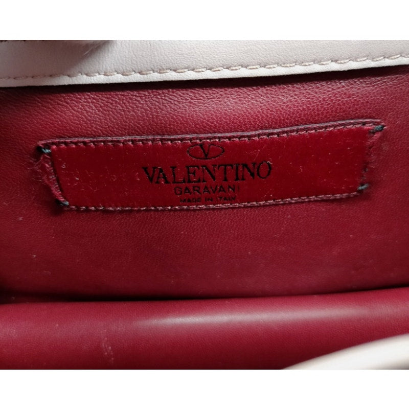 Valentino Tri Color Leather Rockstud Medium Glam Lock Flap Bag