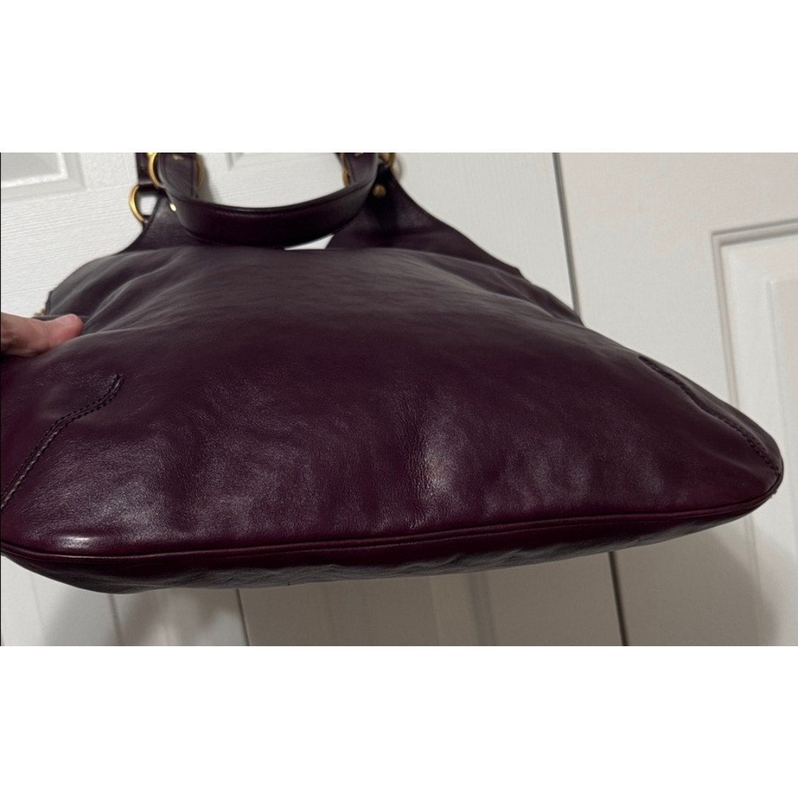 Yves Saint Laurent Purple Large Tribute Tote Bag EUC with COA