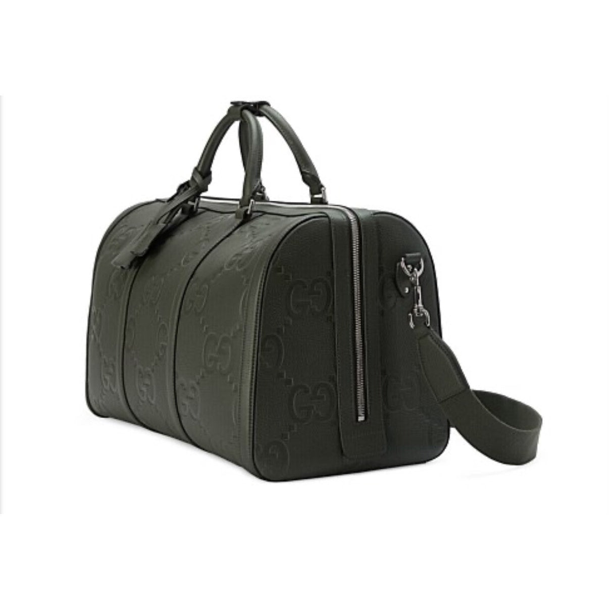 GUCCI JUMBO GG MEDIUM DUFFLE GREEN 20.4 x 13.5