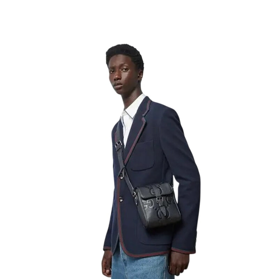 GUCCI Jumbo GG Small Messenger Bag - Black