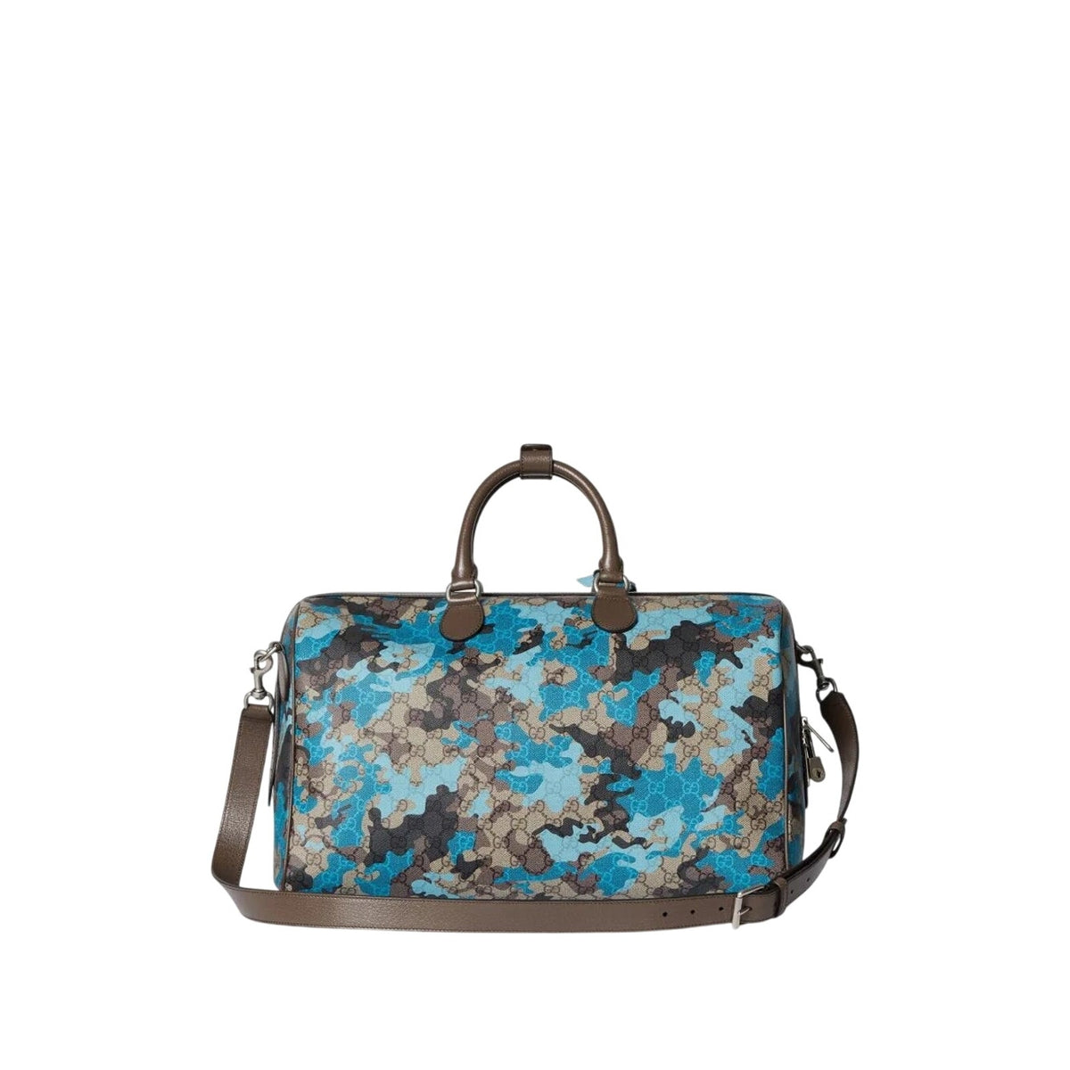 Gucci GG Supreme Camouflage Duffle Bag 20.4x12.9x11 NWT