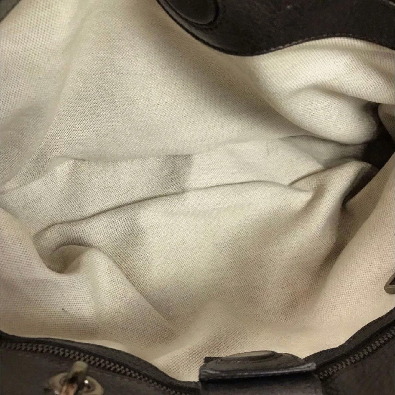 Gucci Bamboo Shopper Tote Bag Bronze-Toned Python Skin Black Bamboo Handle EUC