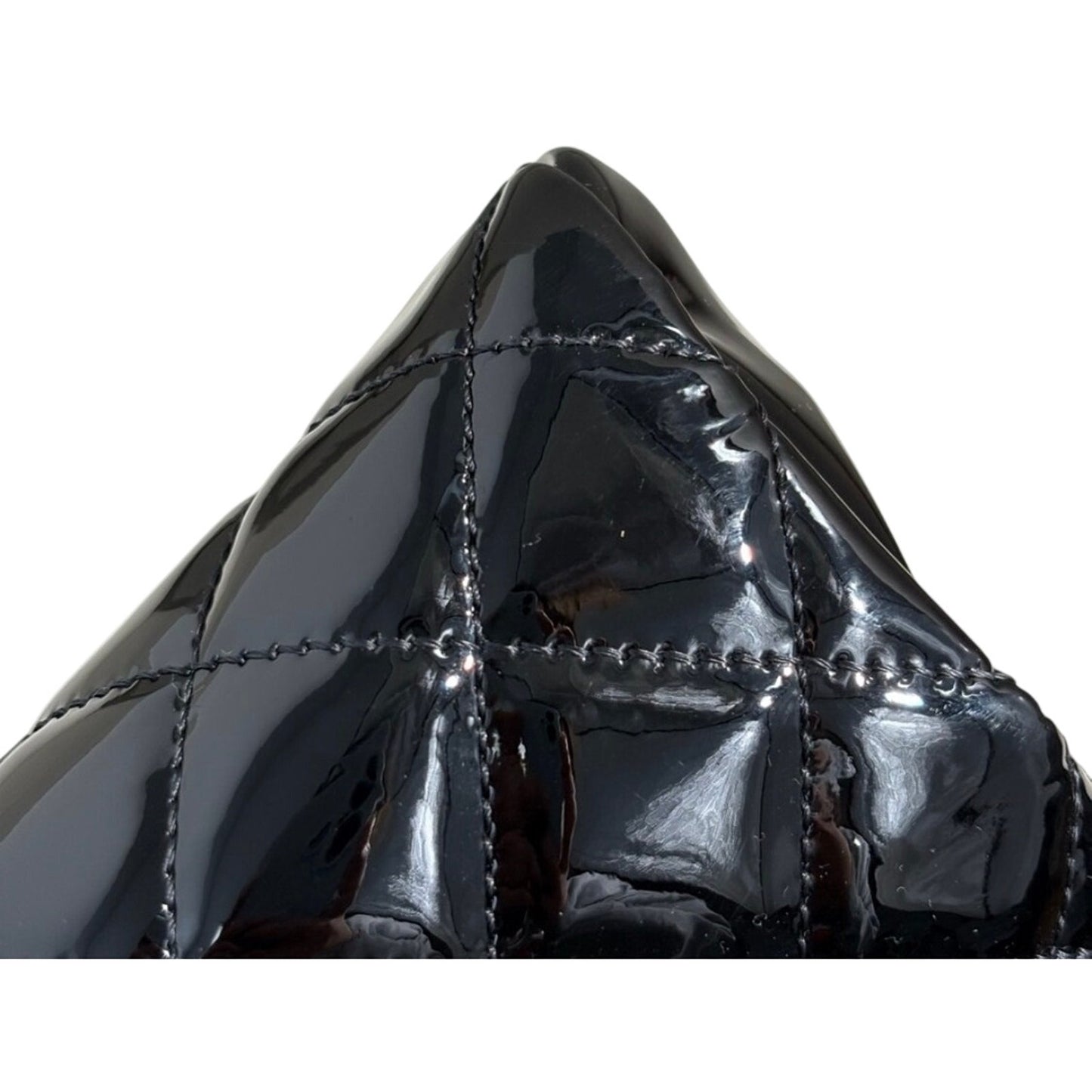 Chanel Black Quilted Patent Leather XL Just Mademoiselle Pristine