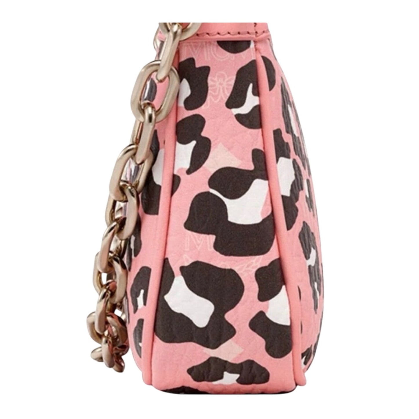 MCM AREN LEOPARD PRINT CHAIN LINKED SHOULDER BAG NEW W BOX AND DUSTBAG