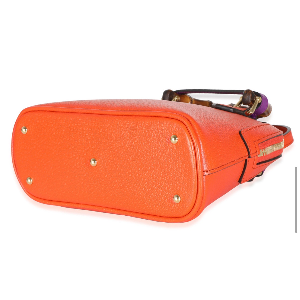 Gucci Orange Textured Dollar Calfskin Mini Diana Dome Tote SOLD OUT STYLE NWT