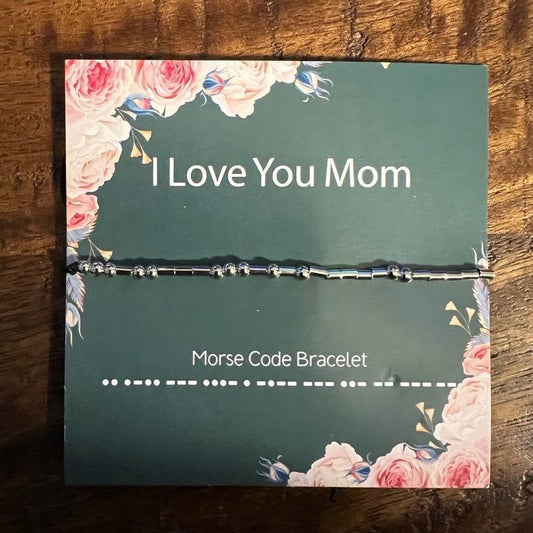 I Love You Mom Morse Code Bracelet New in packaging