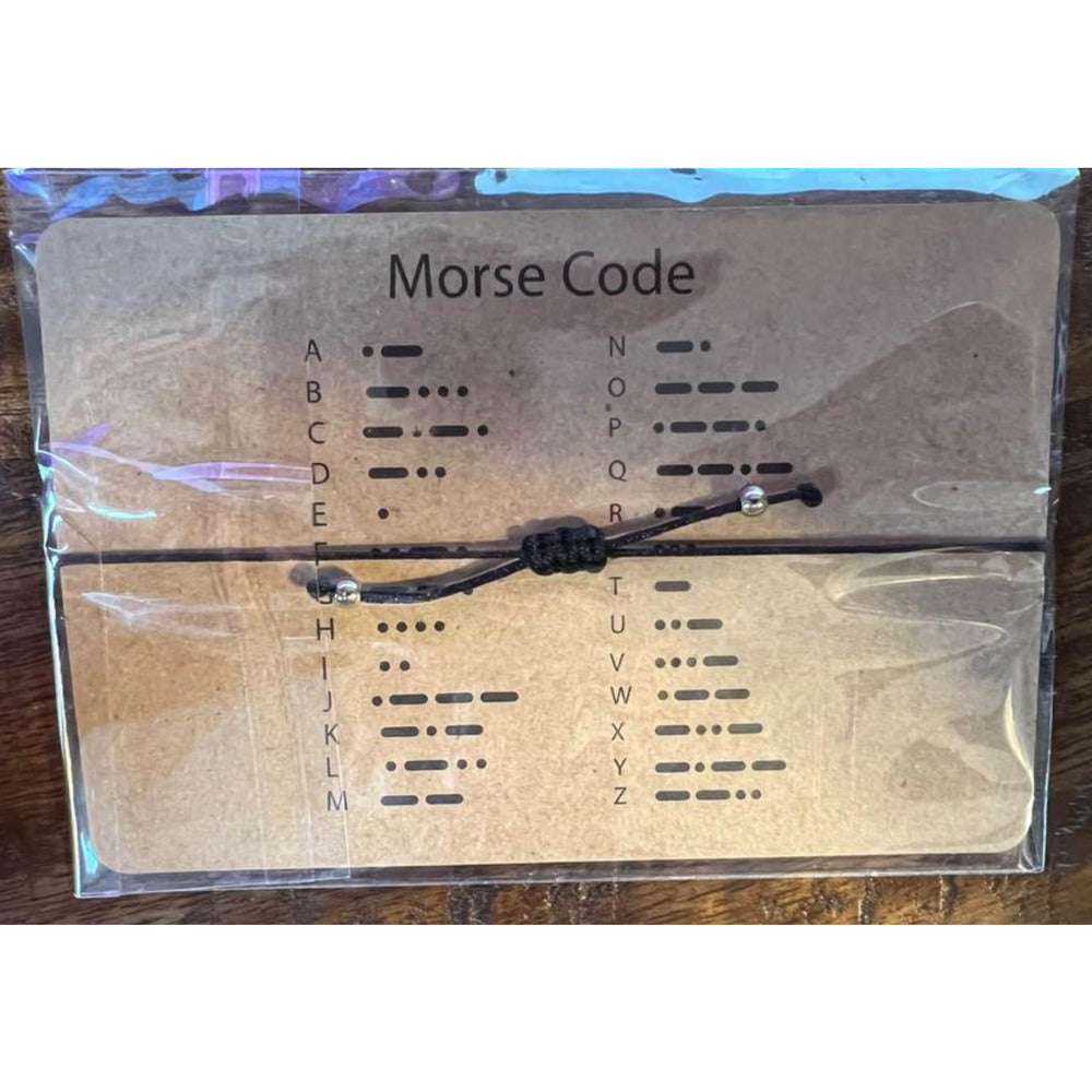 Bundle of two Morse Code “Never Give Up” Adjustable Bracelet