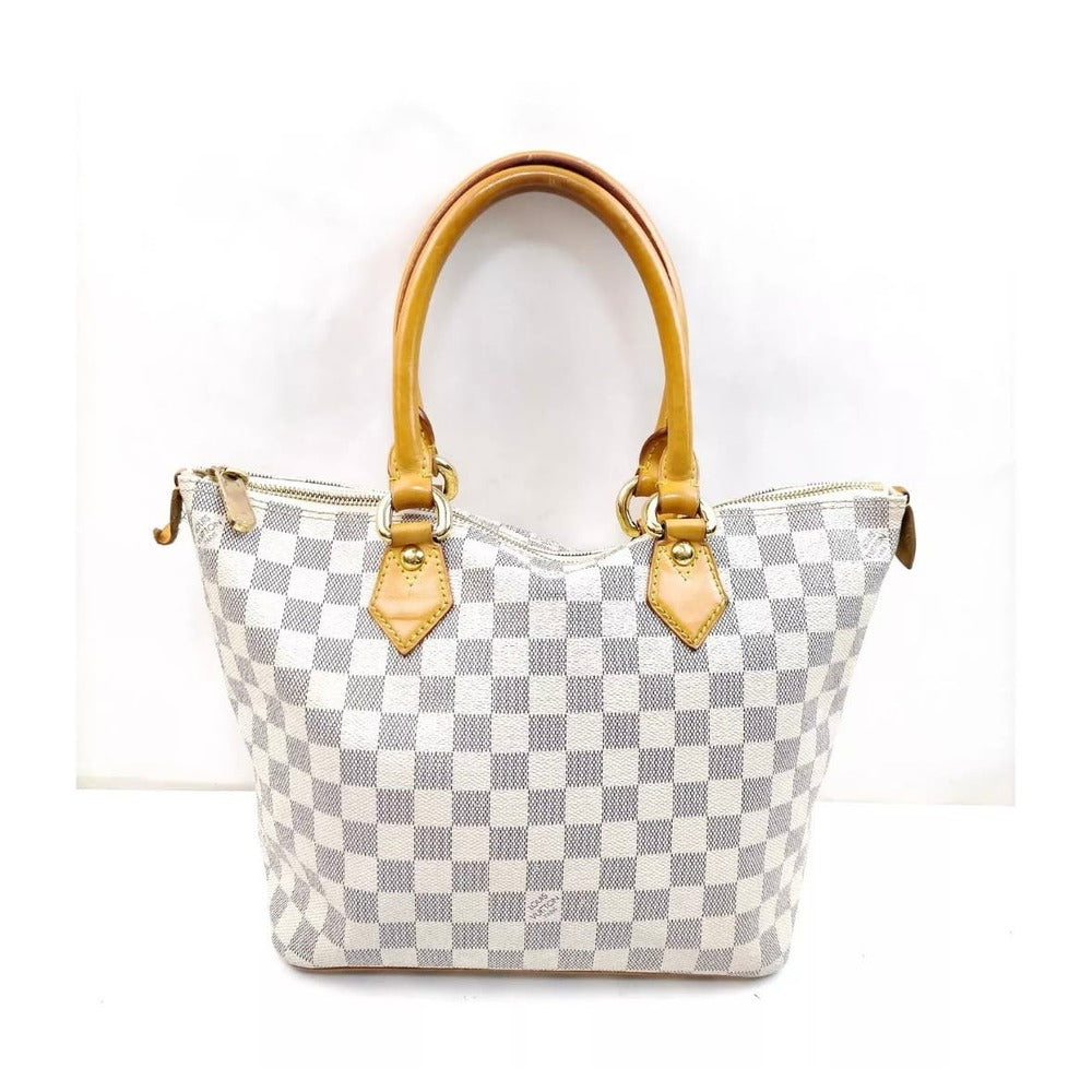 Louis Vuitton LV Hand Bag Saleya PM White Damier Azur