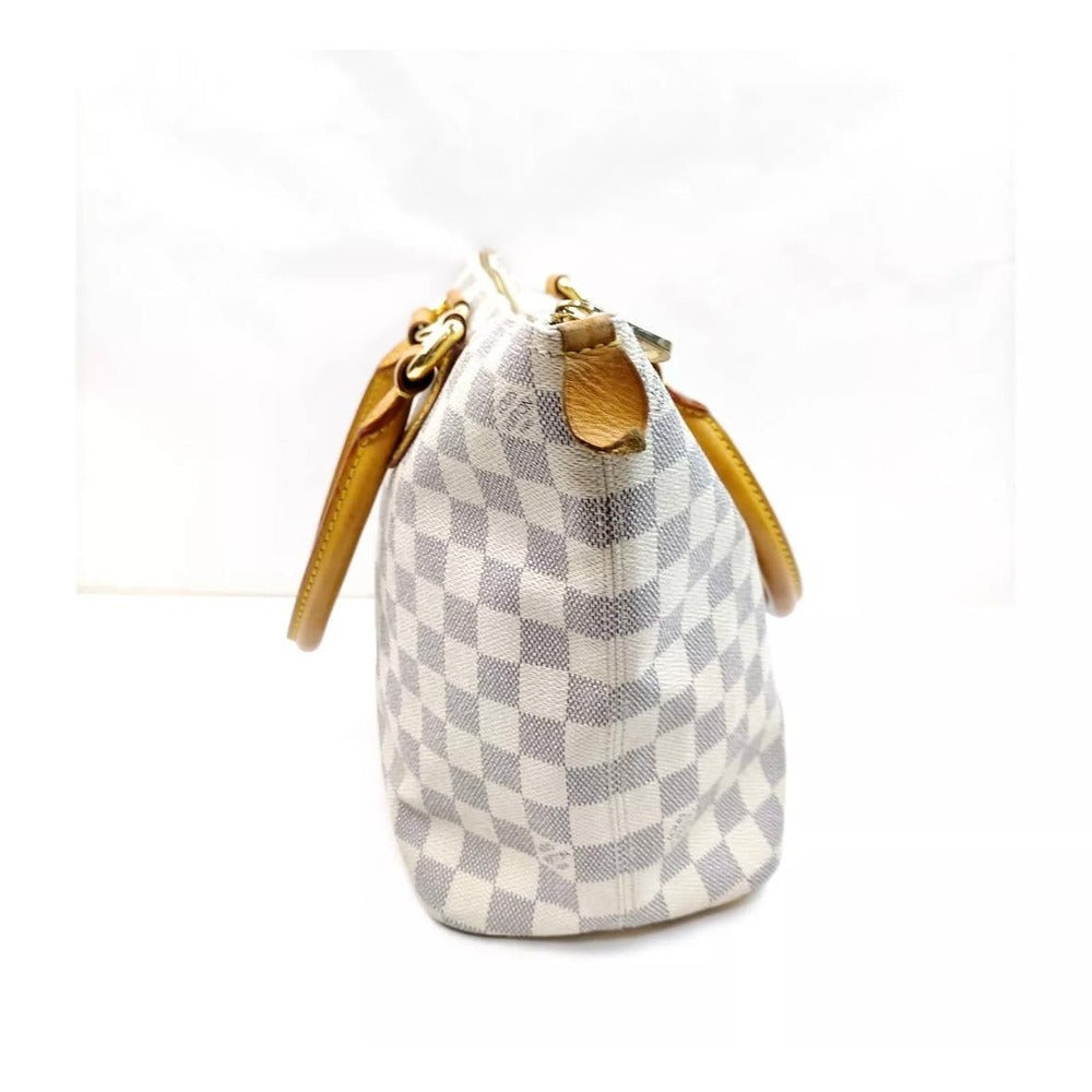 Louis Vuitton LV Hand Bag Saleya PM White Damier Azur