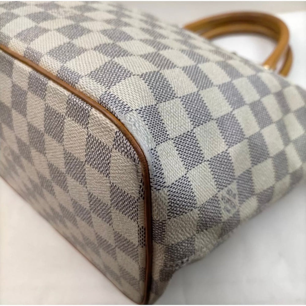 Louis Vuitton LV Hand Bag Saleya PM White Damier Azur