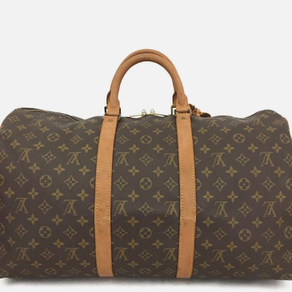 Louis Vuitton Monogram Keepall 50 Boston Travel Hand Bag