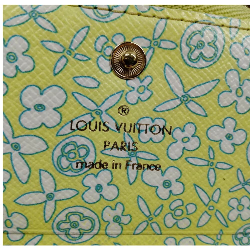 LOUIS VUITTONVert Monogram Canvas Fleuri Insolite PM Compact Wallet