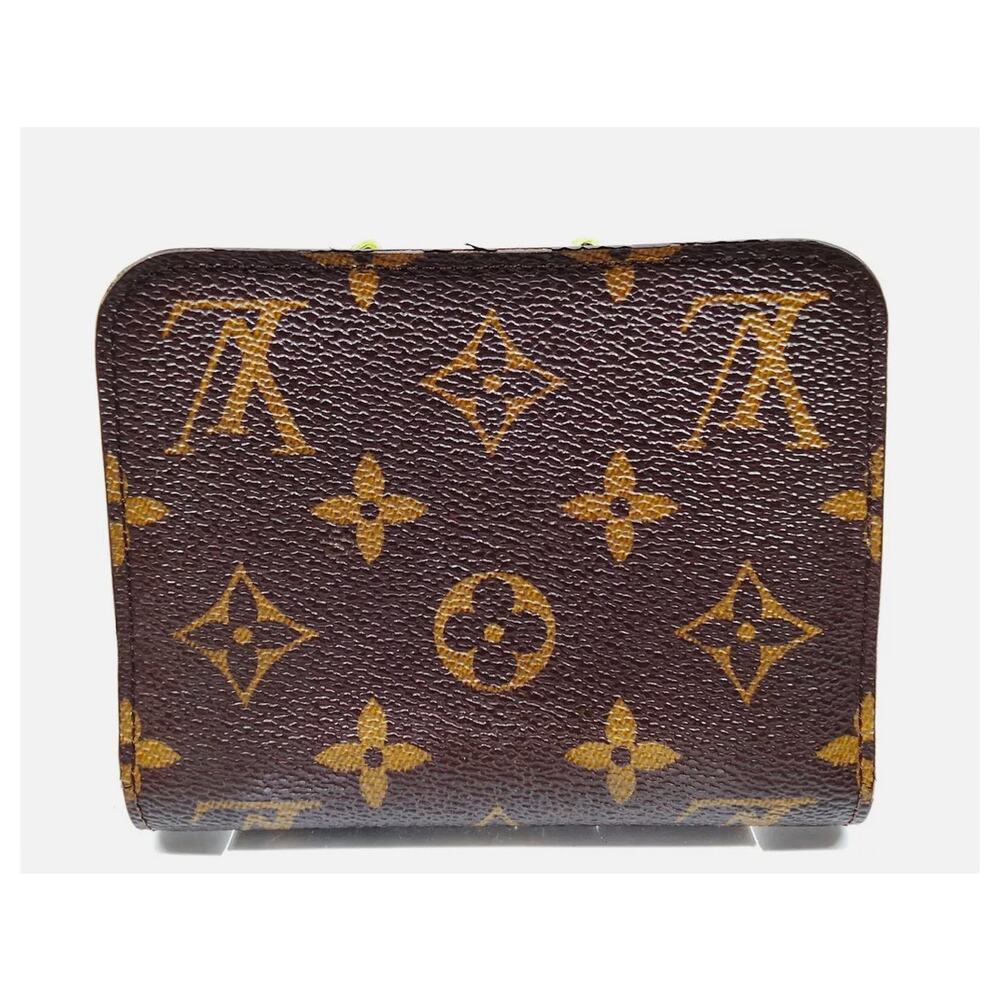 LOUIS VUITTONVert Monogram Canvas Fleuri Insolite PM Compact Wallet