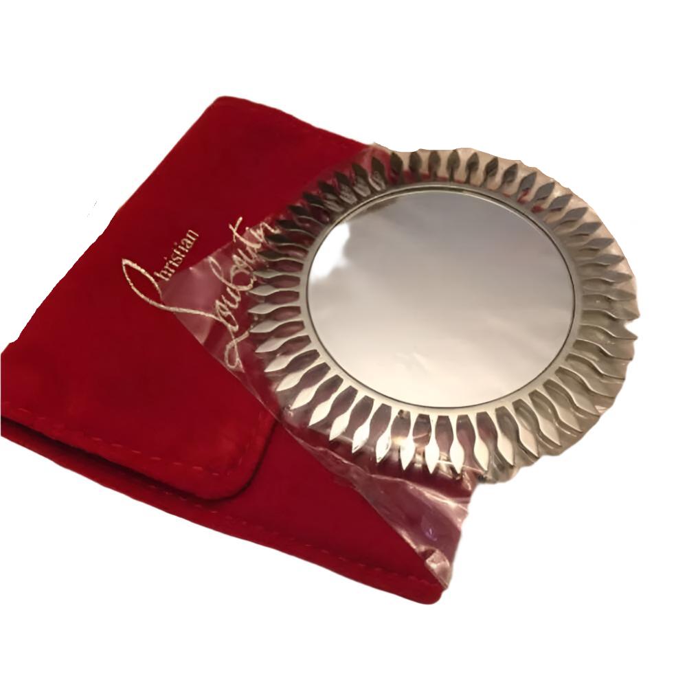 CHRISTIAN LOUBOUTIN SILVER SUN HAND RING MIRROR