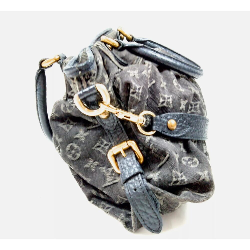 Louis Vuitton LV Hand Bag M95351 Neo CaBBy MM Black Monogram Denim