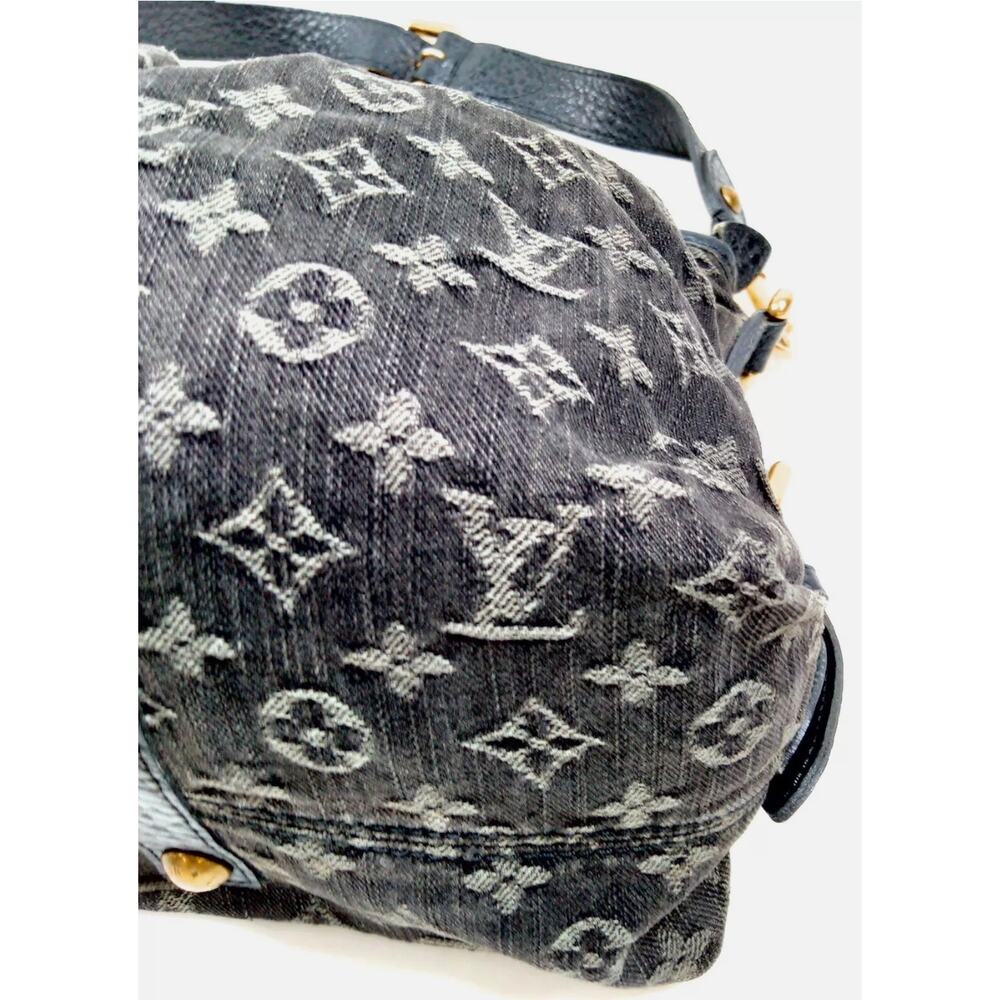 Louis Vuitton LV Hand Bag M95351 Neo CaBBy MM Black Monogram Denim