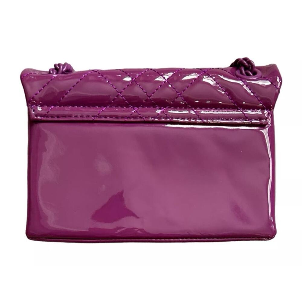 KURT GEIGER Mini Brixton Drench Purple Patent Leather Shoulder/Crossbody Bag