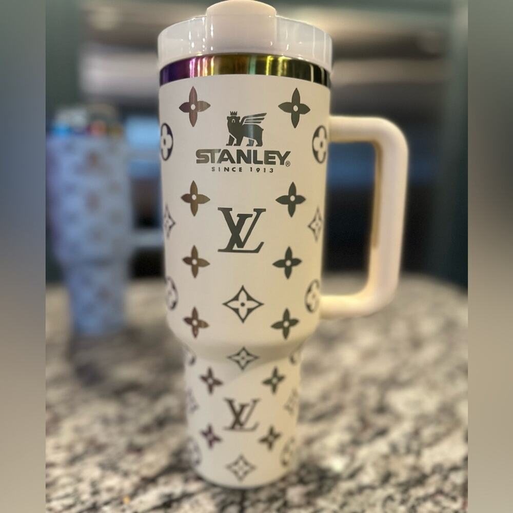 LV INSPIRED LASER ENGRAVED TUMBLER 40OZ NIB