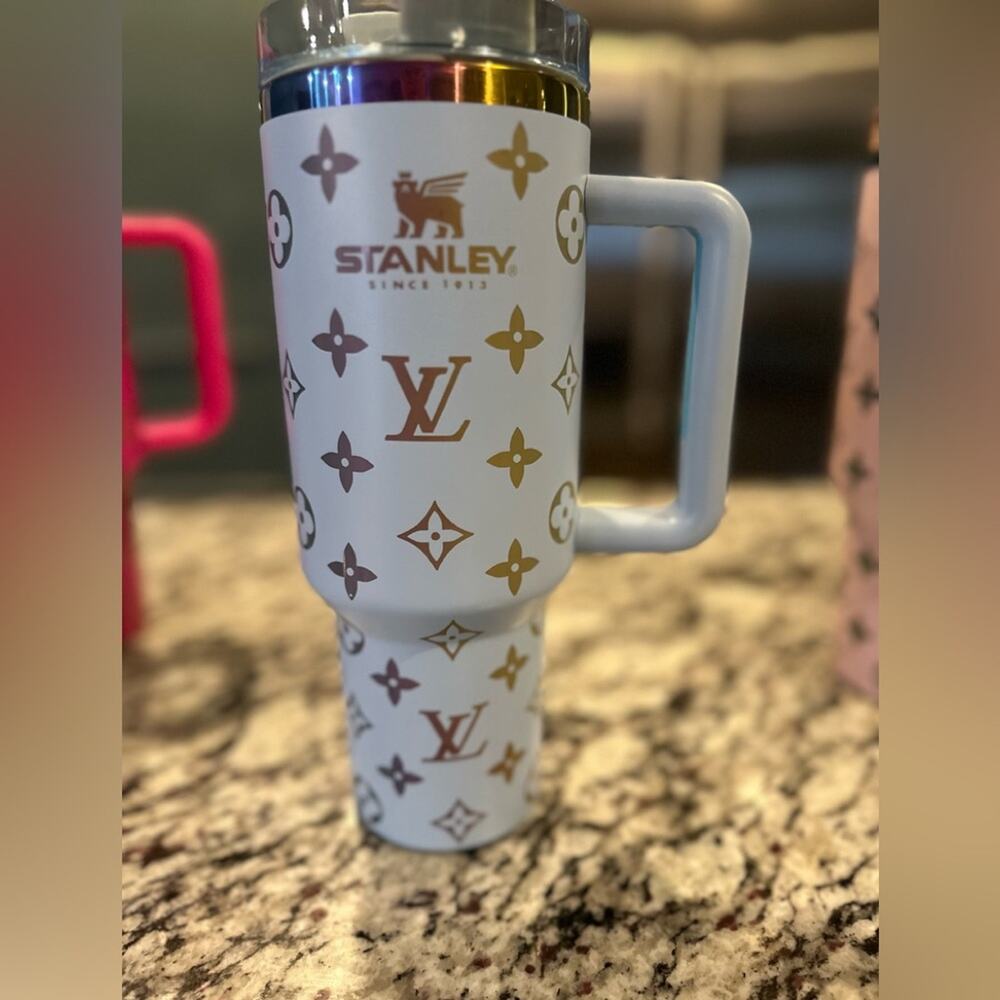 LV INSPIRED LASER ENGRAVED TUMBLER 40OZ NIB